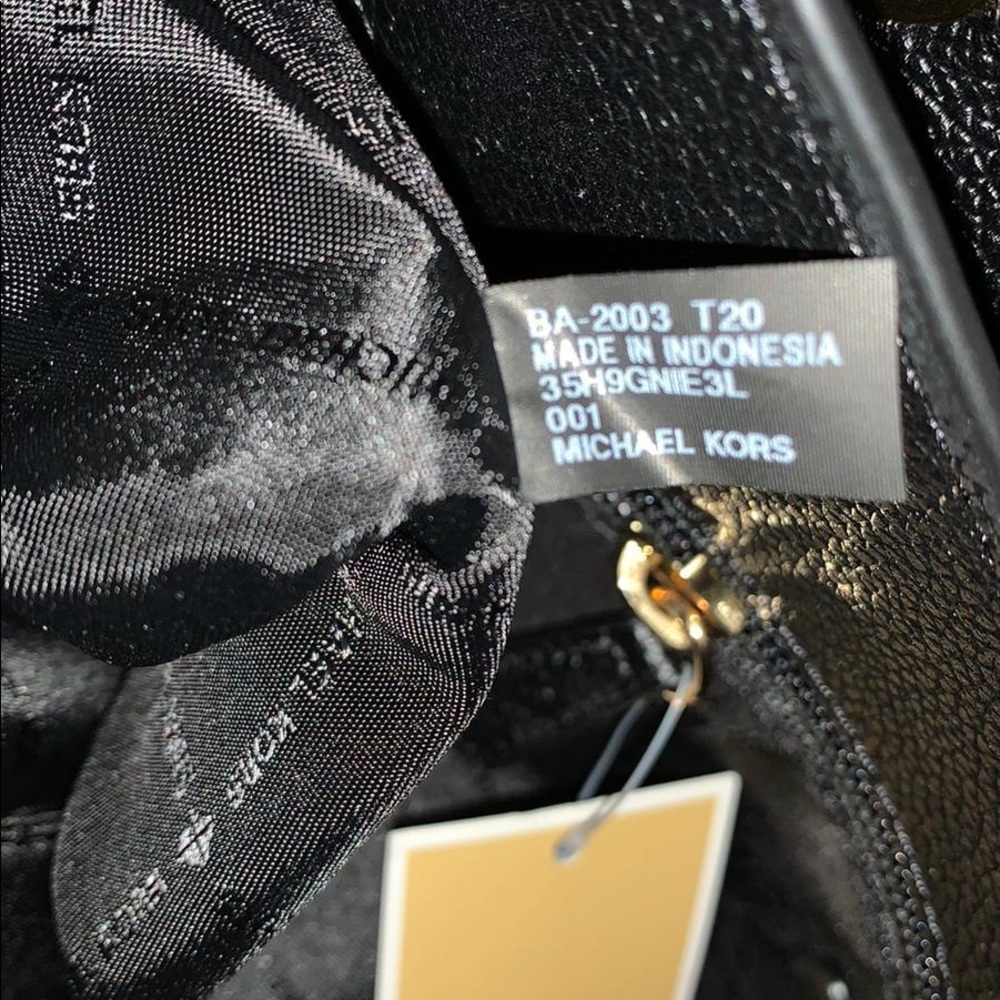 🌺 MICHAEL KORS 🌺 BLACK NICOLE LARGE SATCHEL - Picture 5 of 9